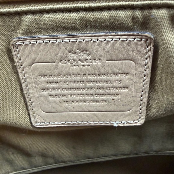 Coach Beige Brown Ocelot Leopard Print Coated Canvas City Tote Purse Bag F32894 - Picture 9 of 13